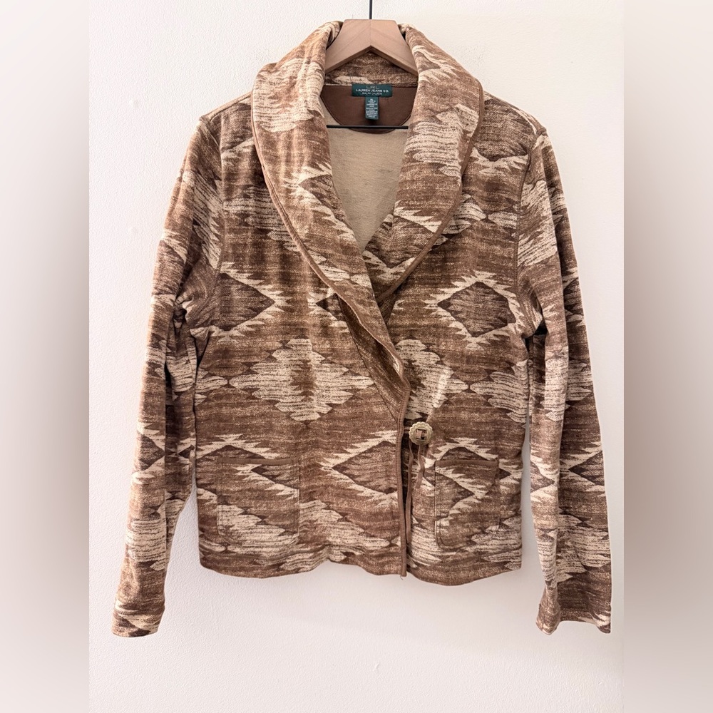 Ralph Lauren southwestern print Brown Patterned Jacket brown vintage XL